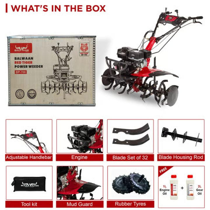 Balwaan BP 700 Power Weeder- Red Tiger (Petrol) – thumb